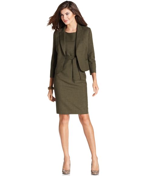 womens dress suits macys|More.